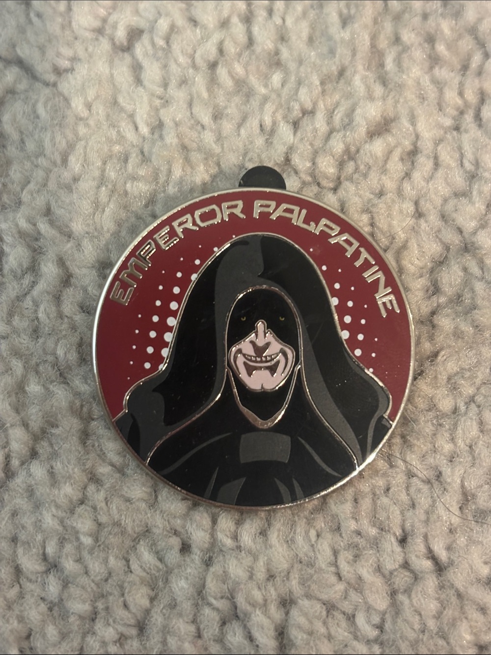 Star Wars Silver Collectible Pin Backing with Black Mickey Clutch